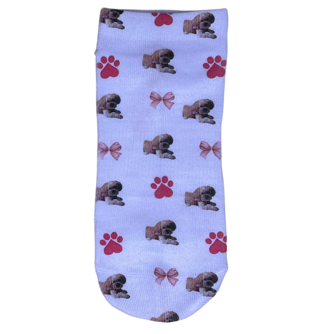 Custom Socks! - Dogs & Pink Bows