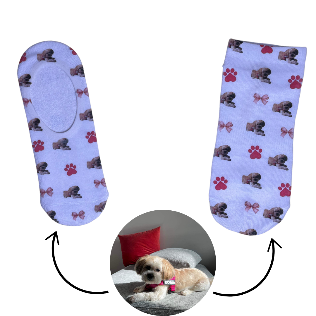 Custom Socks! - Dogs & Pink Bows