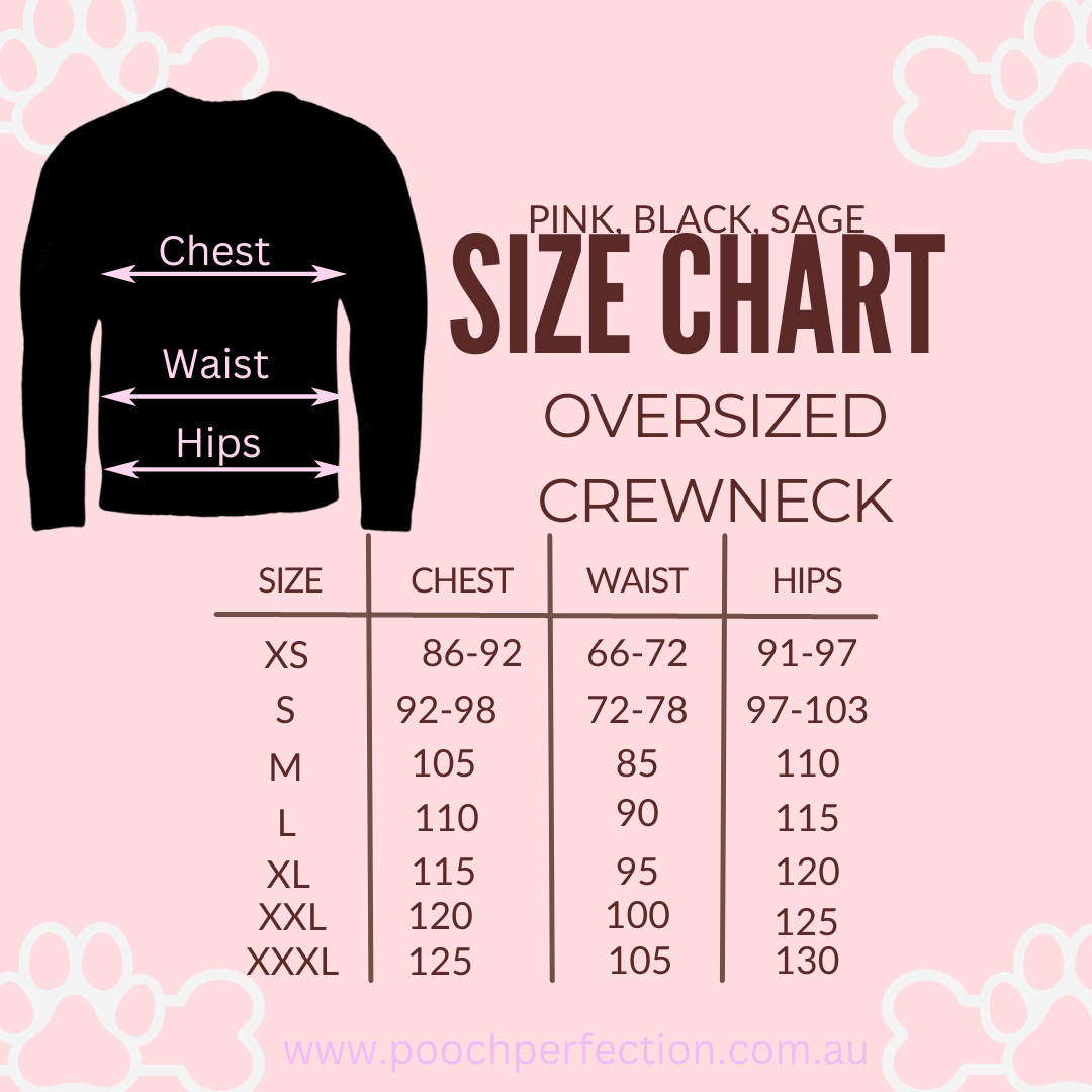 Black Custom Oversized Pet Crewneck!