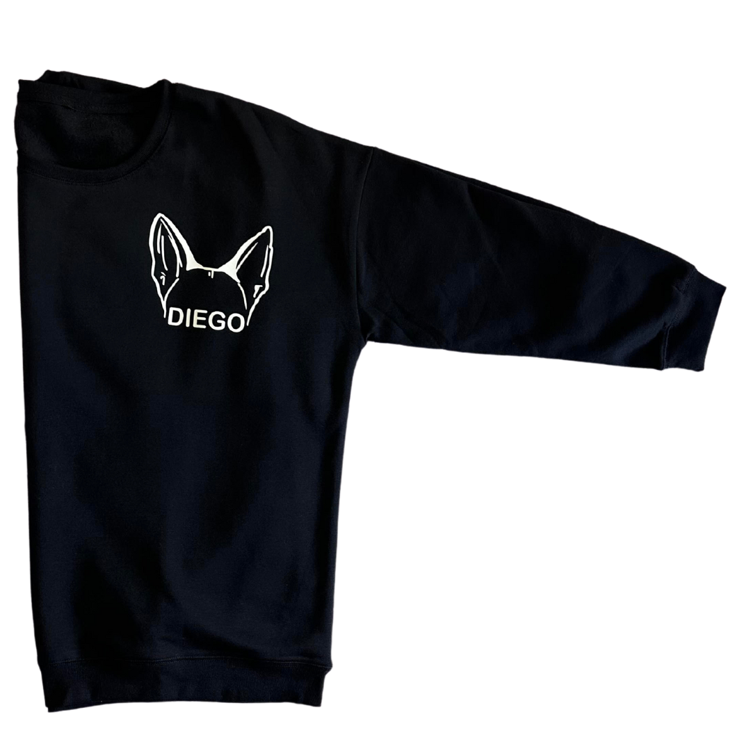 Black Custom Oversized Pet Crewneck!