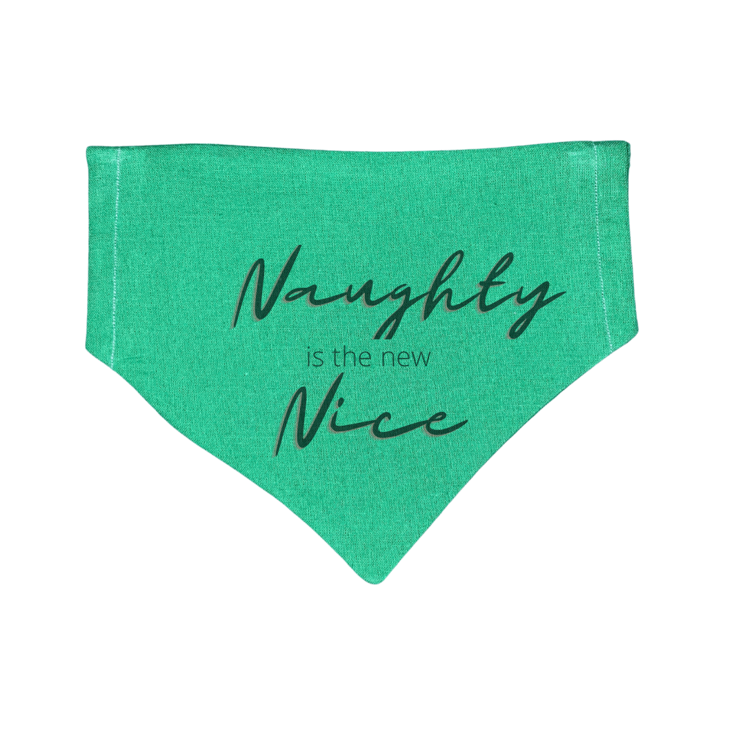 'Naughty is the new Nice' Dog Bandana